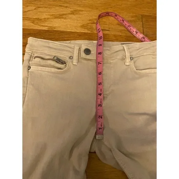 All Saints, women's cream colored biker fit cotton blend skinny jeans size W29 - Picture 10 of 11